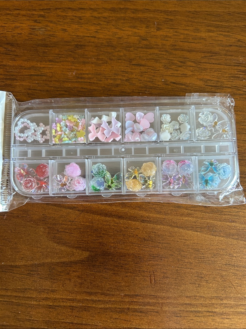 NEW ✨ Assorted Pastel Nail Art Charms Set - Pink, White, Green, Blue